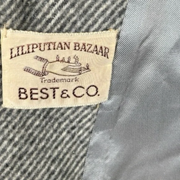 Liliputian Bazaar Best & Co Childs Coat Size 5 Navy Blue Wool Hooded Packets - Picture 5 of 13